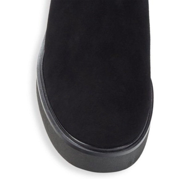 Stuart Weitzman Black Chelsea Alpine suede boots Sherpa lining size 10 - Picture 2 of 12